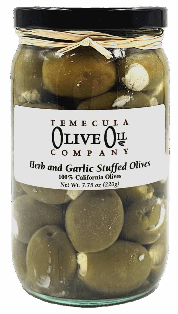 Herb & Garlic Stuffed California Olives
