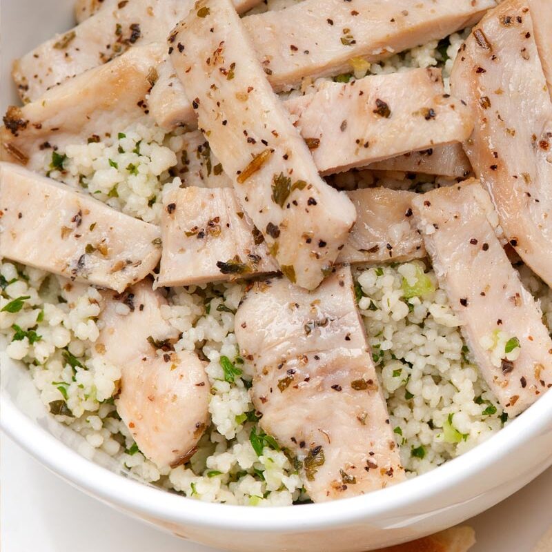Rosemary Chicken with Whole Wheat Couscous Recipe Image