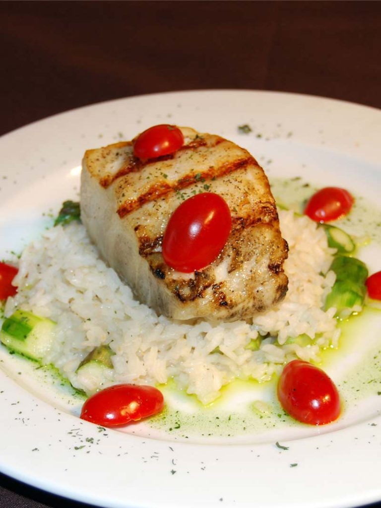 Sea Bass with Summer Tomatoes, Red Onion and Mint Recipe