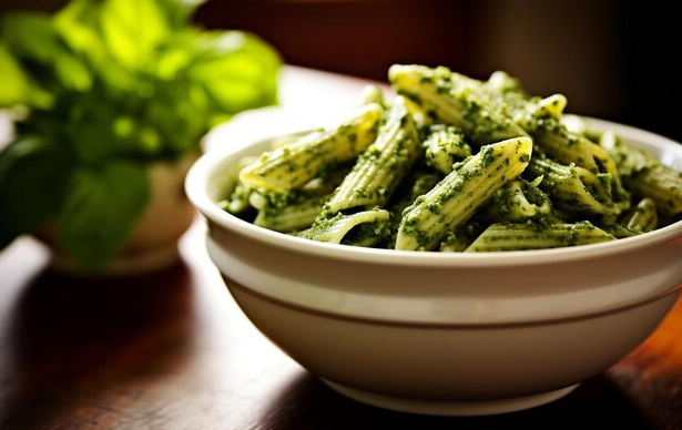 Garlic Basil Pesto Pasta