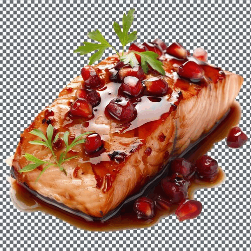 Pomegranate Balsamic Glazed Salmon