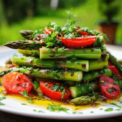 Spring Asparagus Salad with Lemon Balsamic Vinaigrette