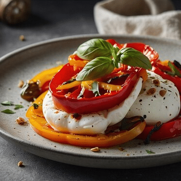 Roasted Bell Pepper Caprese