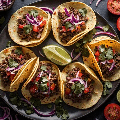 Crumbled Beef Tacos